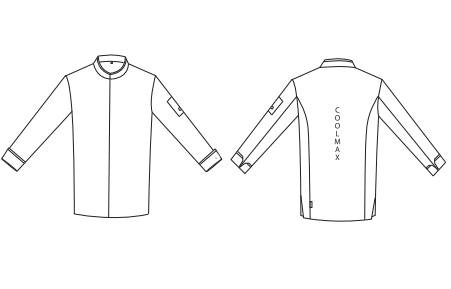Gary's Deimos veste chef homme blanche stretch