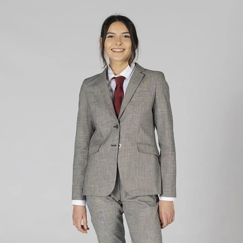 GARY'S Blazer Femme Cheviot gris veste tailleur