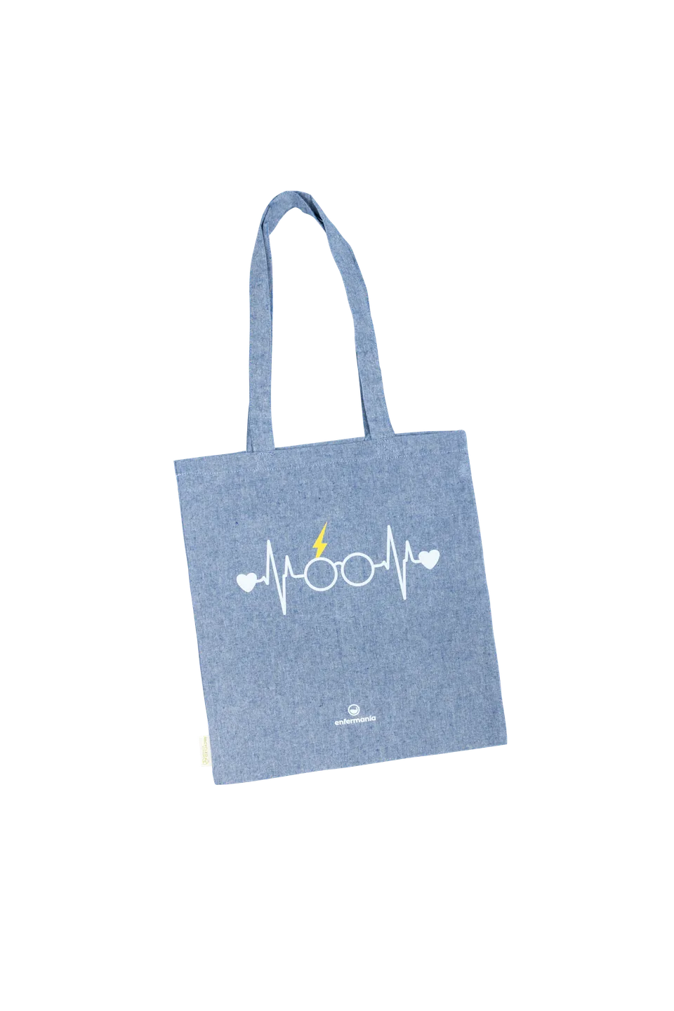 Enfermania Bolsas Tote bag bleu bicolore coton recyclé
