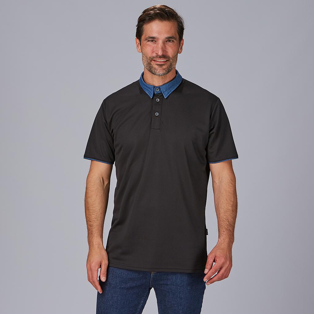 Gary's Polo Shirts polo homme noir M Coolmax