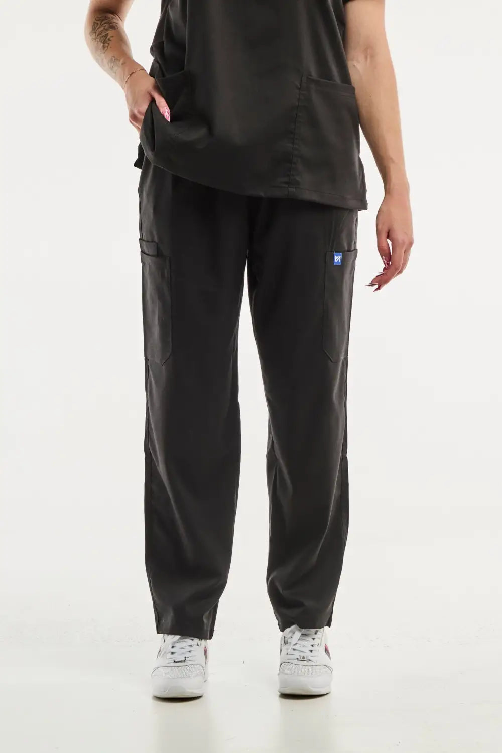 Aelin EMMA pantalon médical femme noir stretch