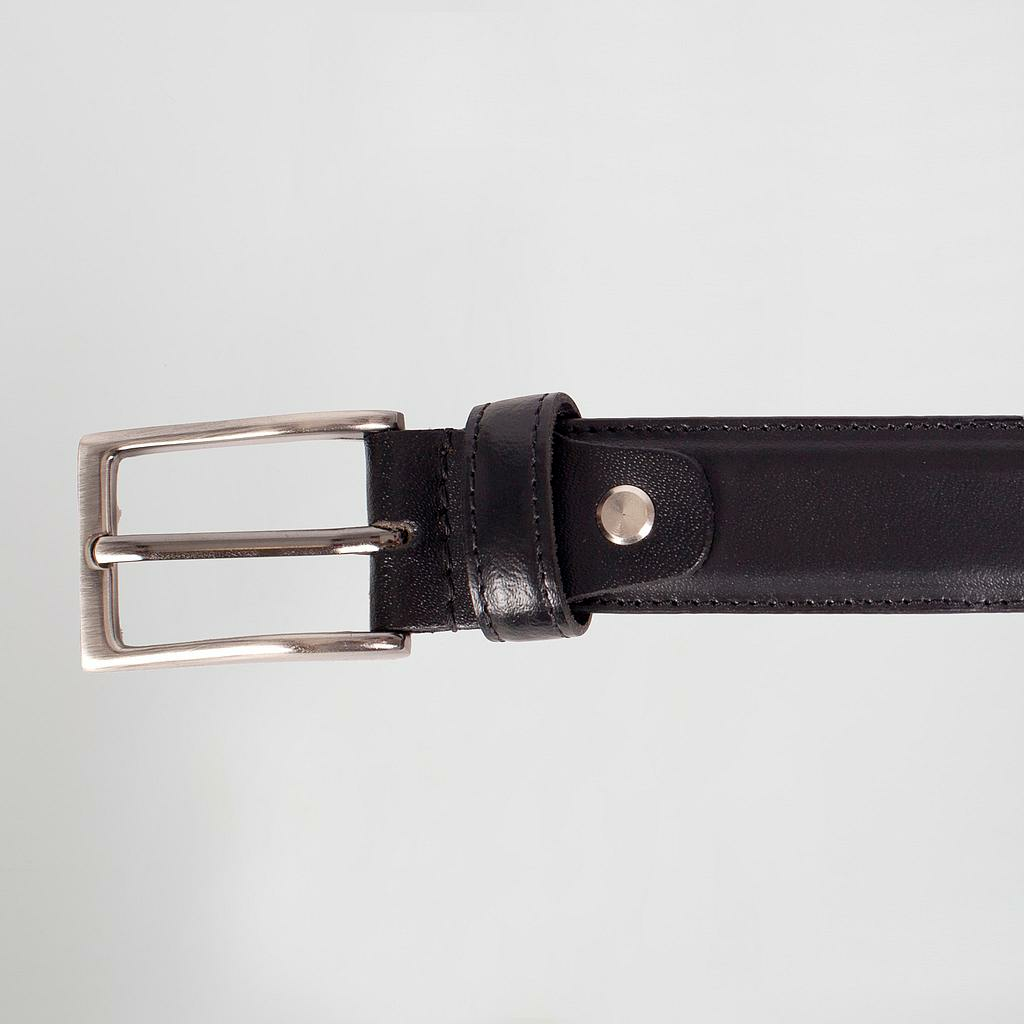 GARY'S Add-Ons Belt Leather ceinture cuir noir 90 cm