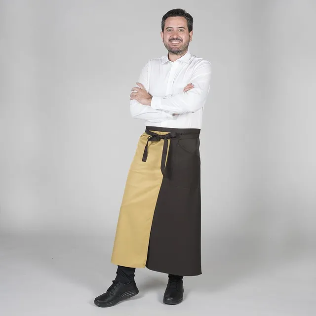 Gary's Bistro blouse tablier long bordeaux 90x110