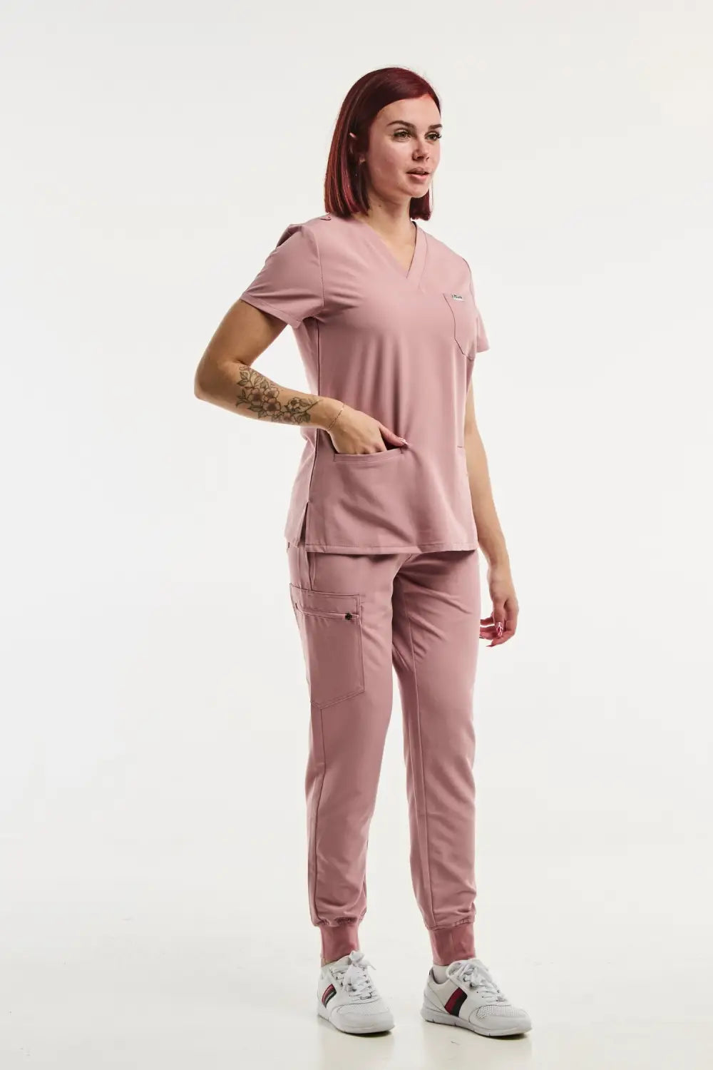 Aelin Paris Tenue Médicale Stretch Femme Rose