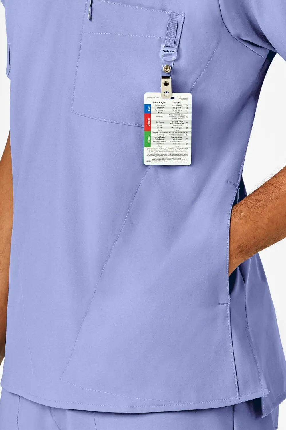 Aelin LUCA W123 tenue médicale homme bleu ciel