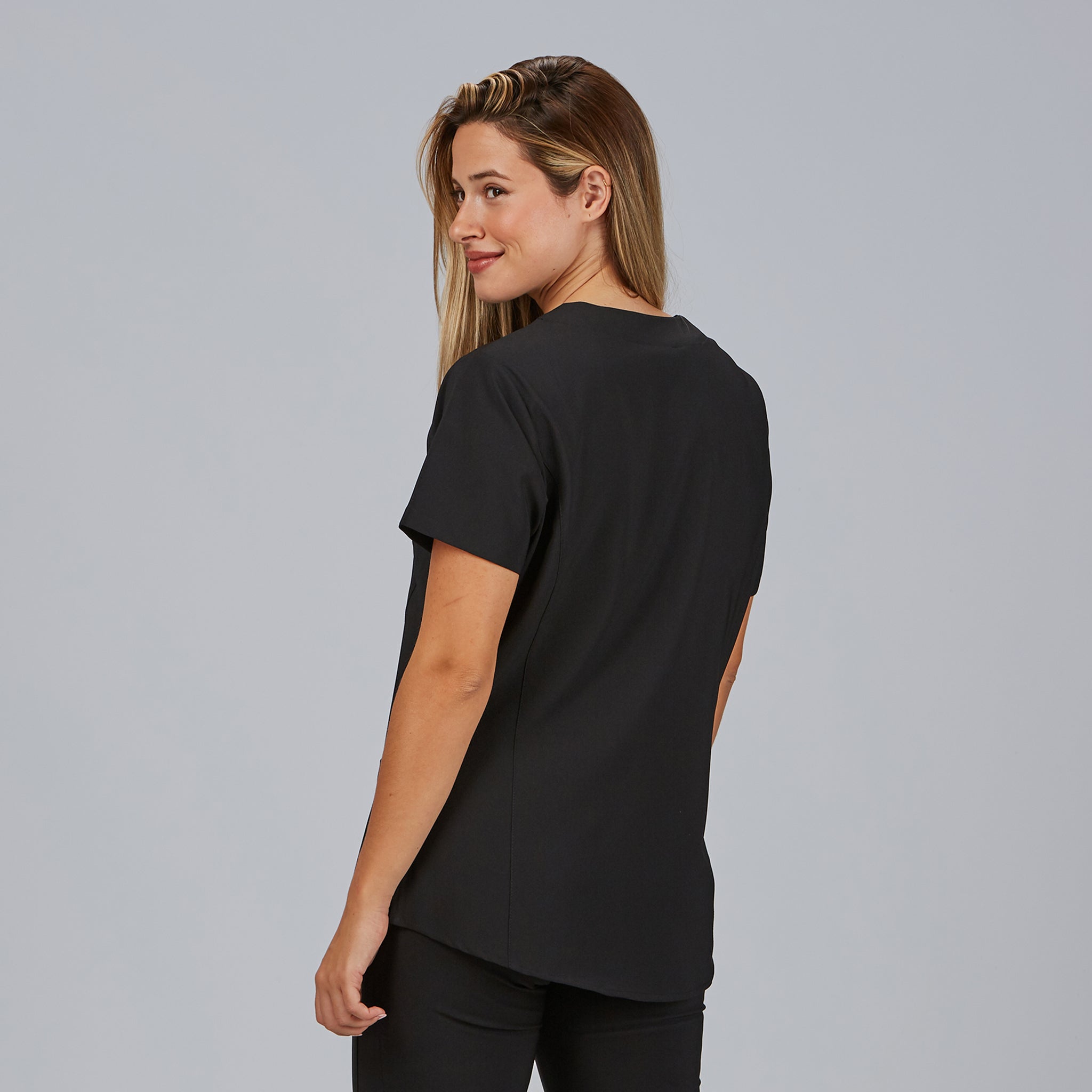 Gary's Olaya Extrafiber blouse femme noire manches courtes