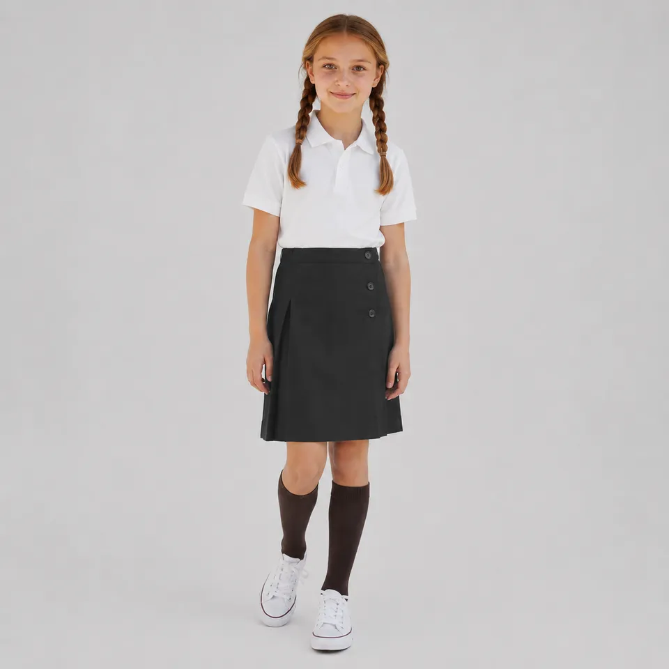 Gary's Pleated jupe plissée écolière gris clair