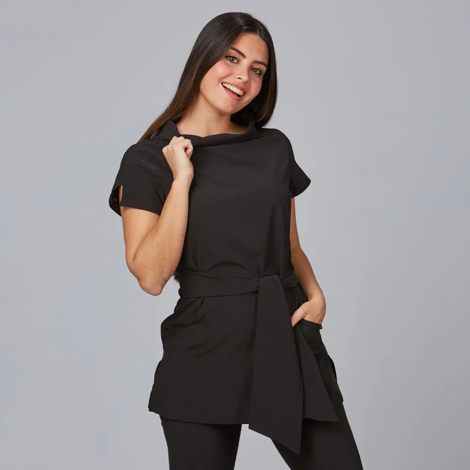 Gary's Saona blouse femme noir XS stretch col bateau