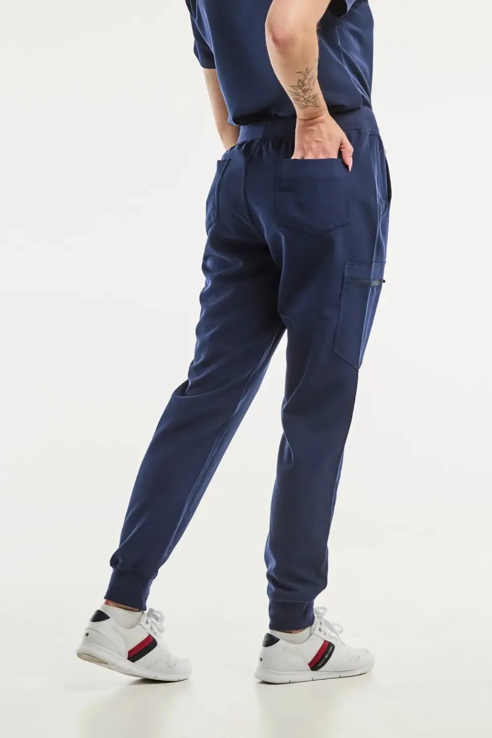 Aelin Paris pantalon médical femme bleu marine stretch 4 poches