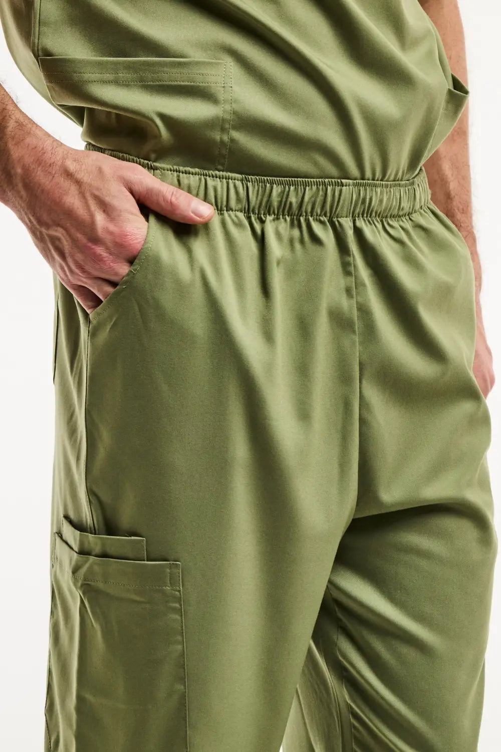Aelin LUCA pantalon médical homme vert olive stretch