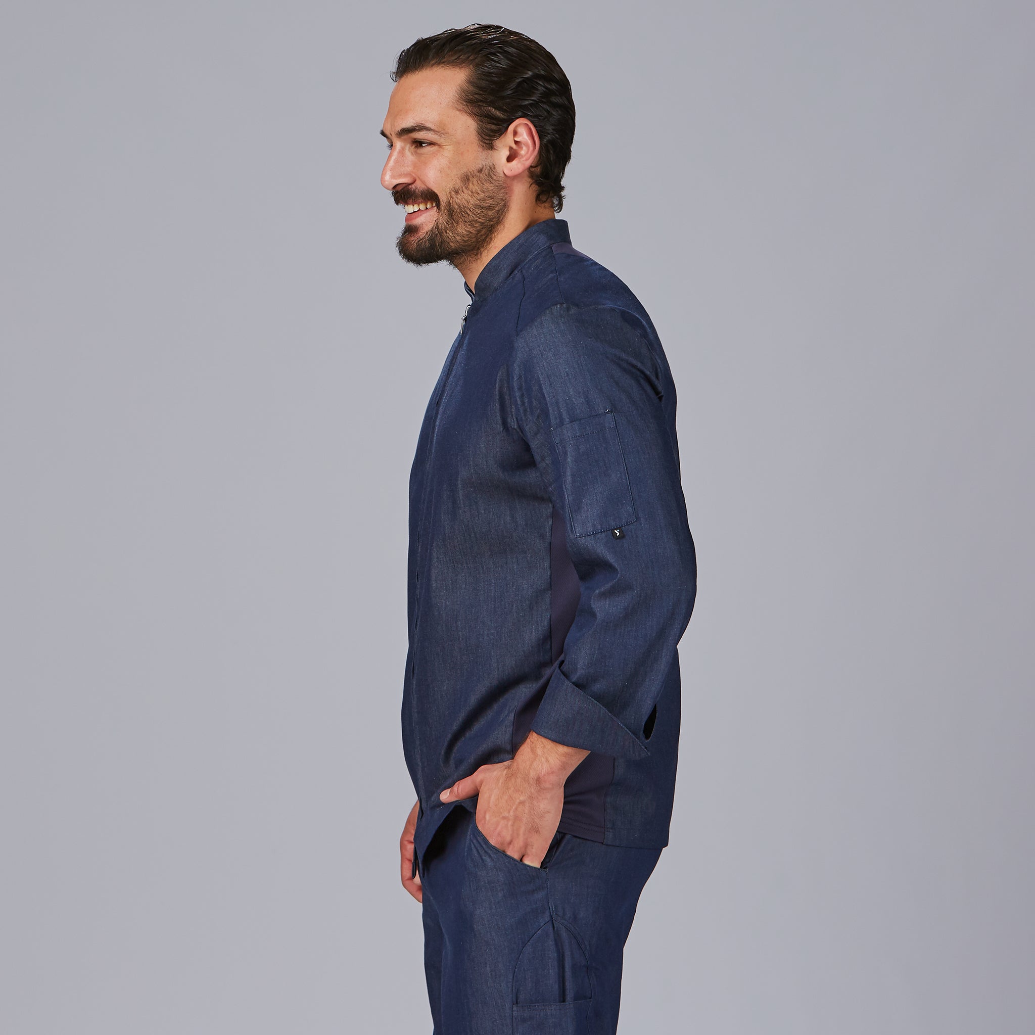 Gary's Santana Veste Cuisine Unisexe Zafiro Denim Stretch