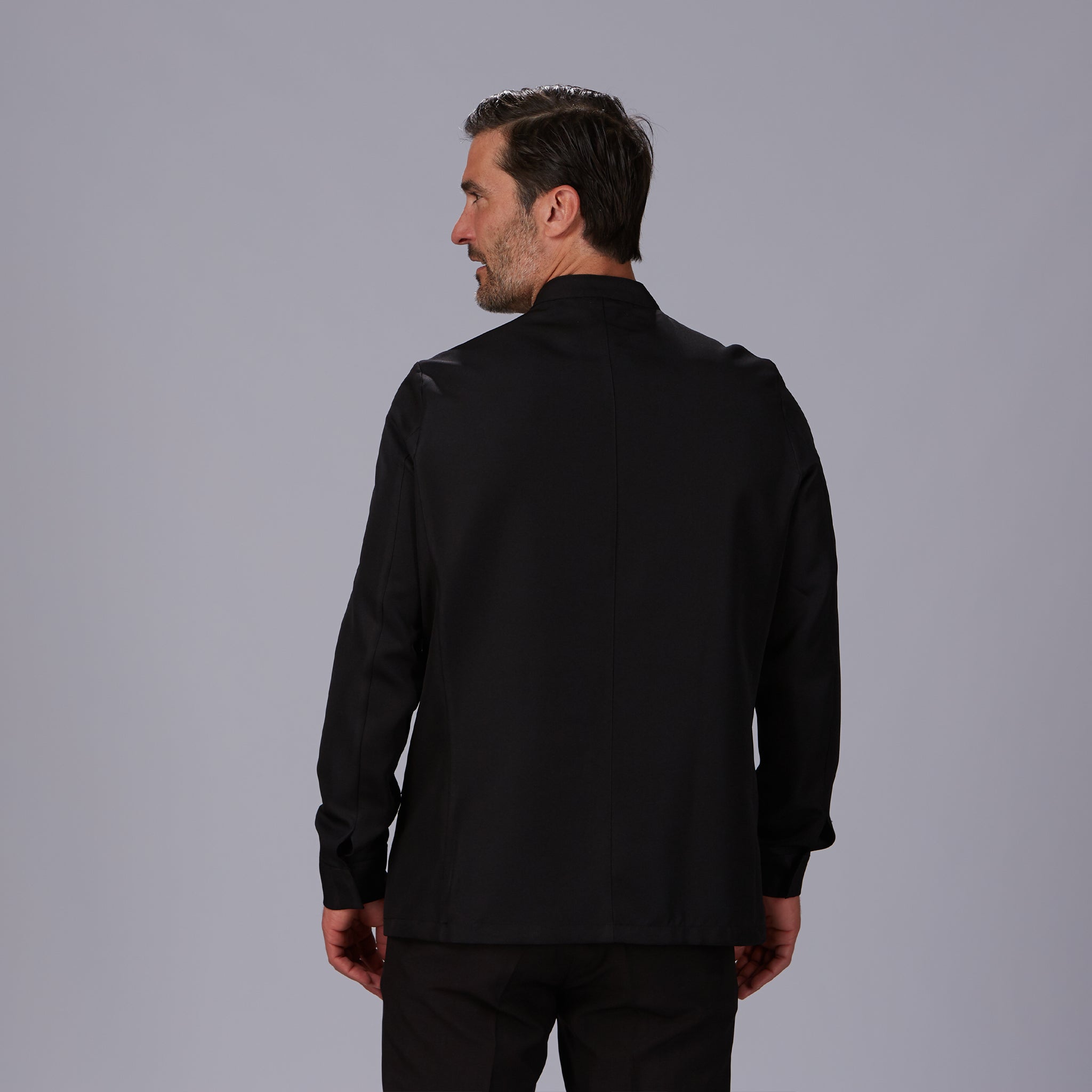 GARY'S Arcas veste homme polyester noir col mao