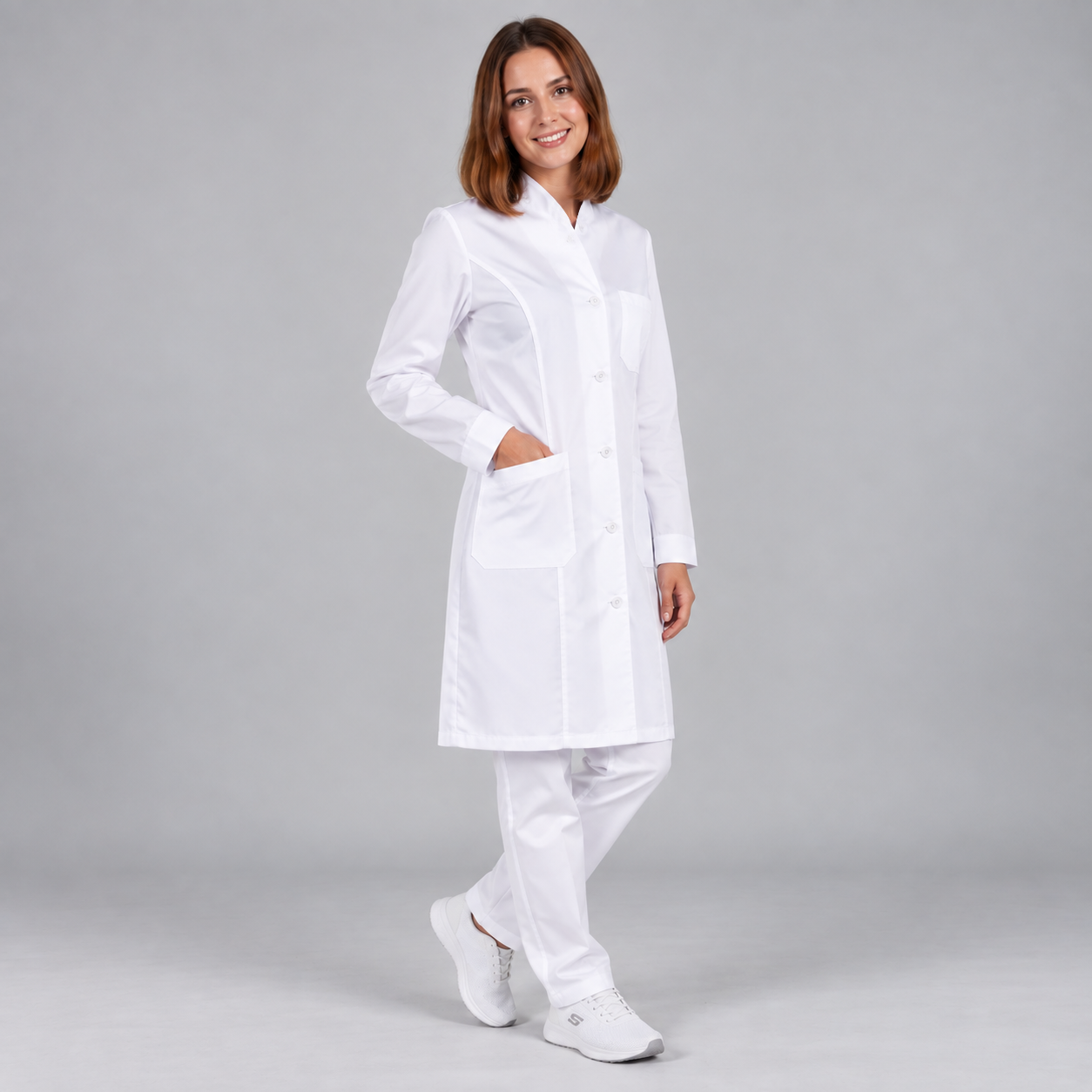 Gary's Laura Blouse blanche femme boutons manches longues