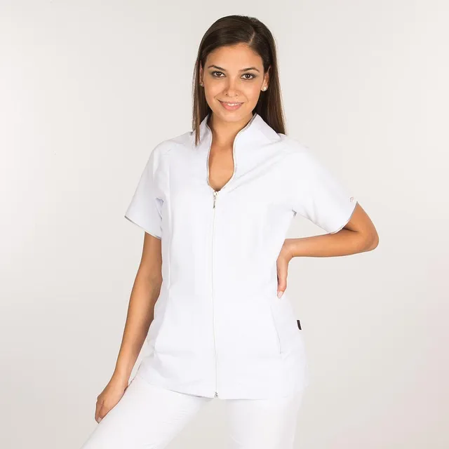 Gary's Tupai blouse esthétique femme blanche zip