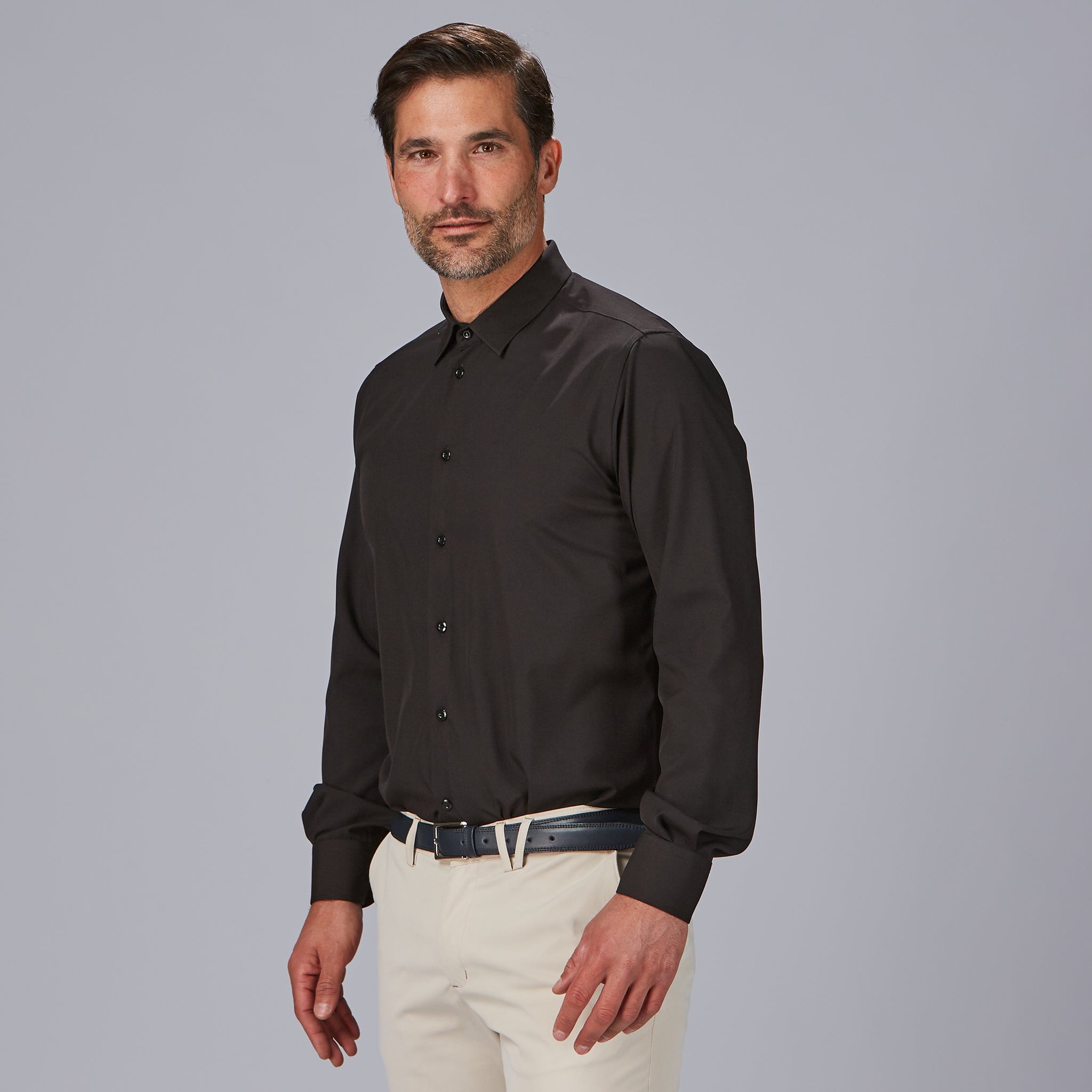 GARY'S Gabriel chemise homme slim fit noire stretch