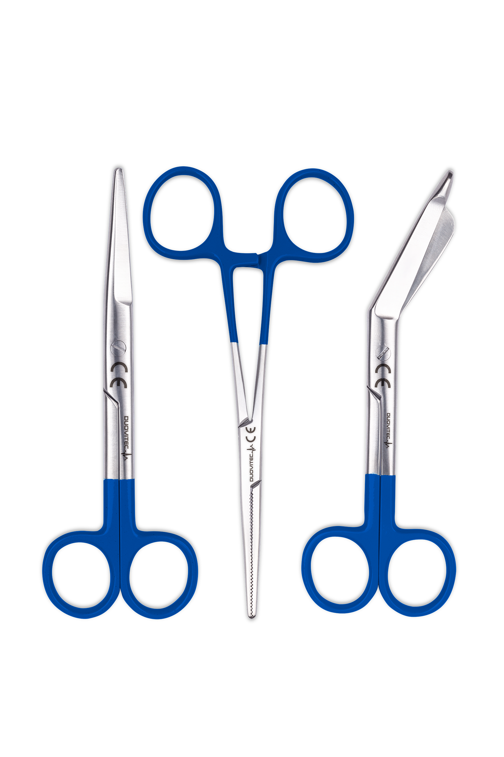 Enfermania Instrumental trio ciseaux Mayo bleu royal inox lot 3