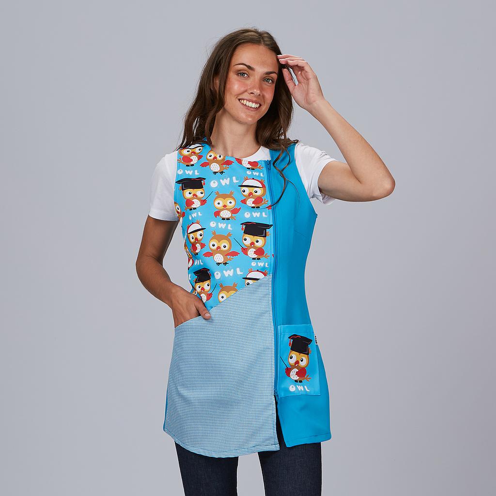 Gary's Buho blouse femme turquoise sans manches polyester