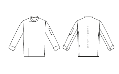 Gary's Leiva veste cuisine unisexe blanche polyester
