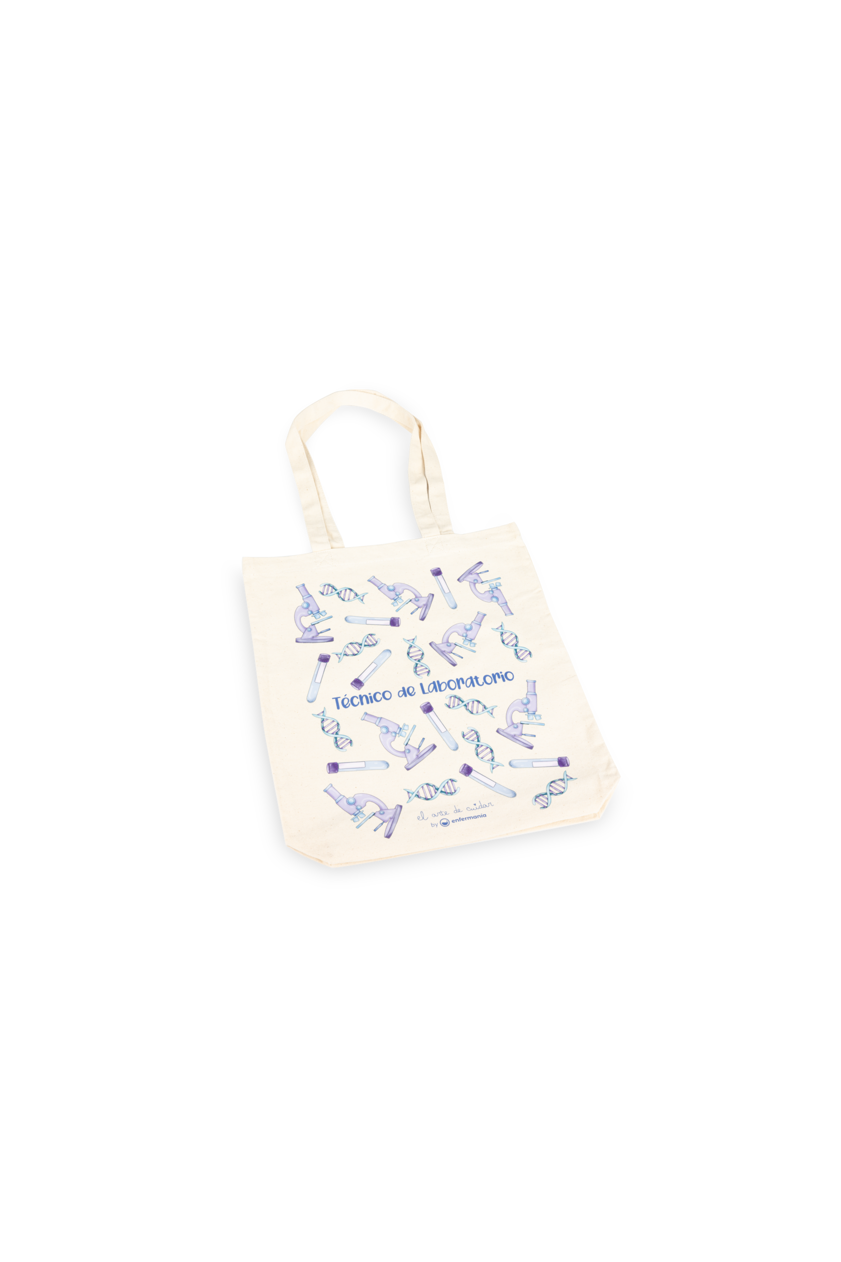 Enfermania tote bag coton naturel technicien laboratoire