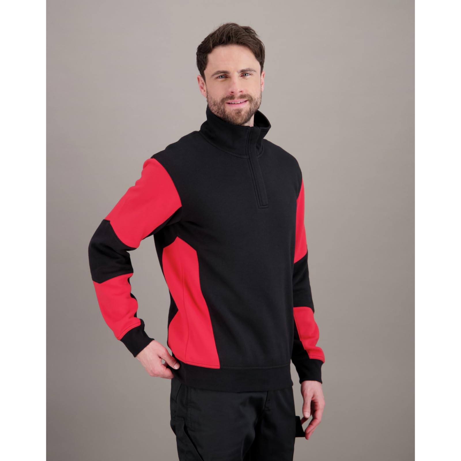 Würth MODYF Job+ Bicolor sweat travail zippé noir/rouge L