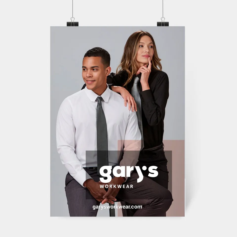 Gary's Camiseria poster publicitaire A2 couleur spéciale
