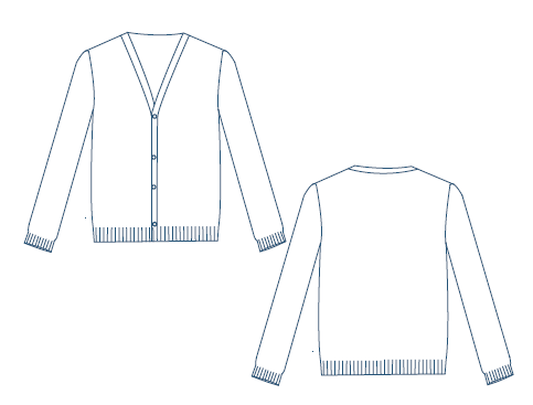 GARY'S gilet enfant boutons marine acrylique