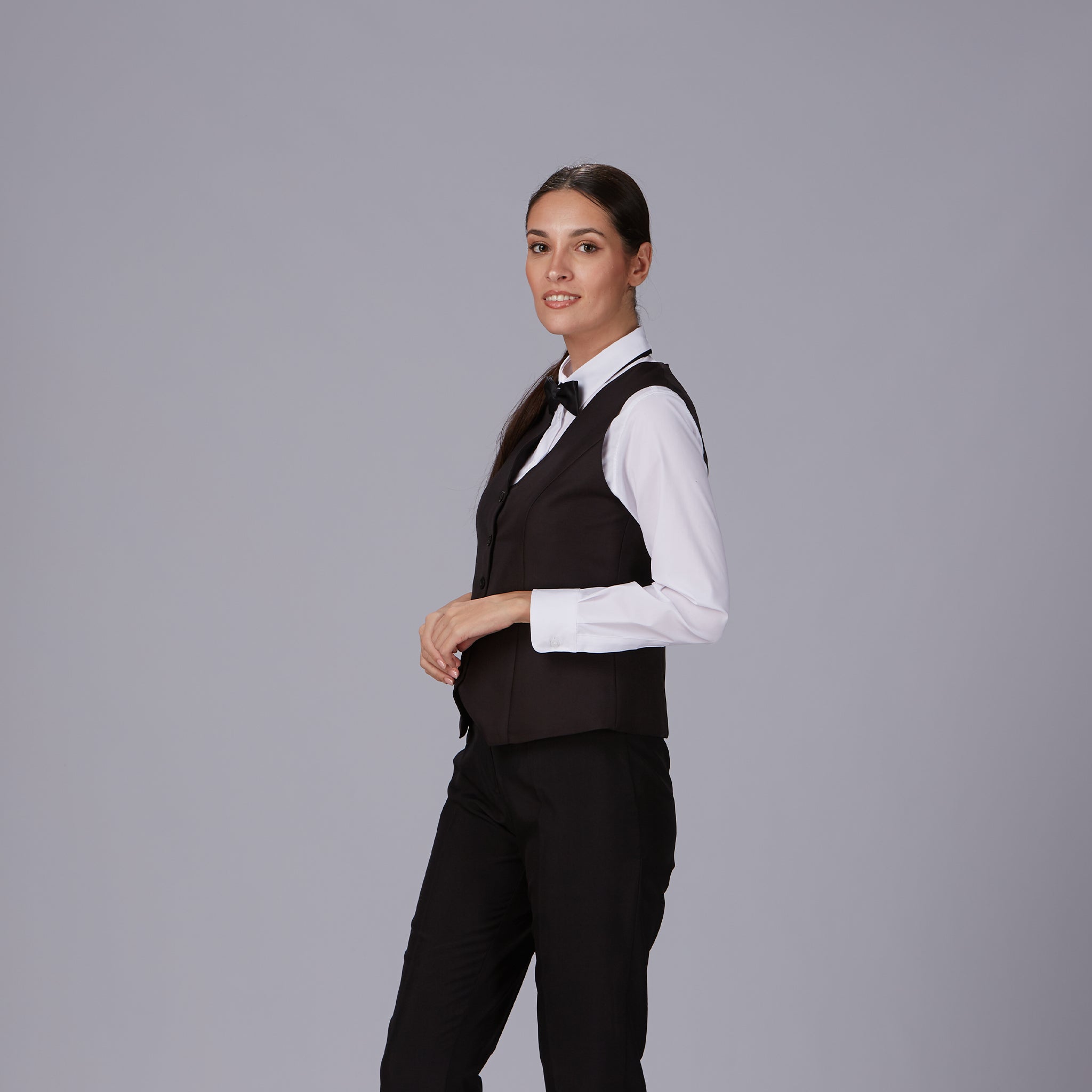 GARY'S Tank Top gilet serveuse noir polyester femme
