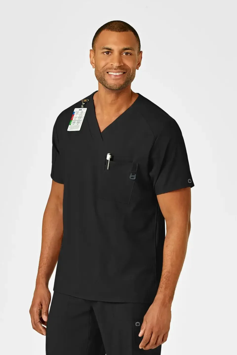 Aelin Noah W123 blouse médicale homme noire col V