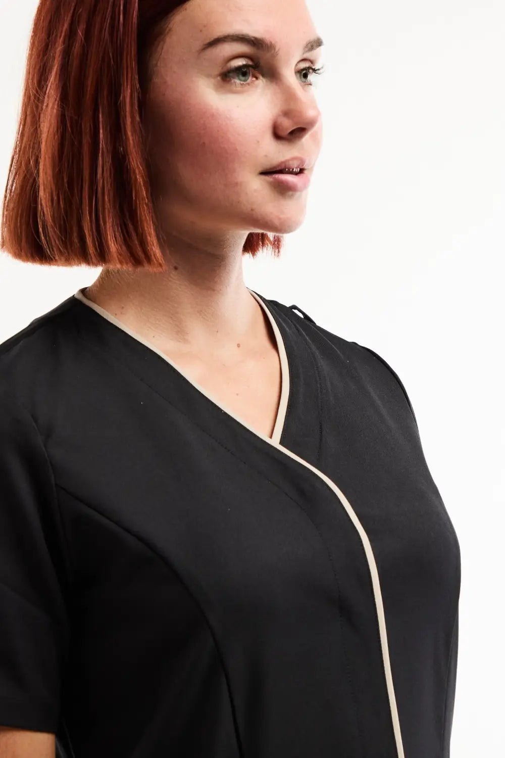 Aelin Serena blouse médicale femme noir stretch