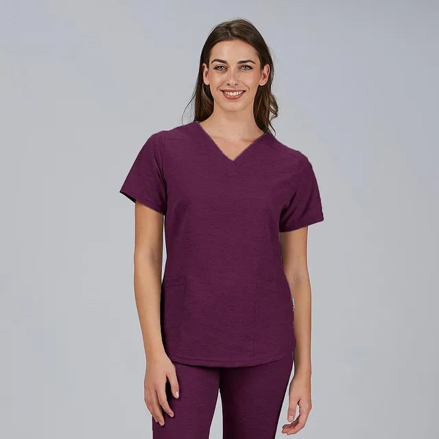 Gary's Irina blouse médicale gris perle manches courtes stretch