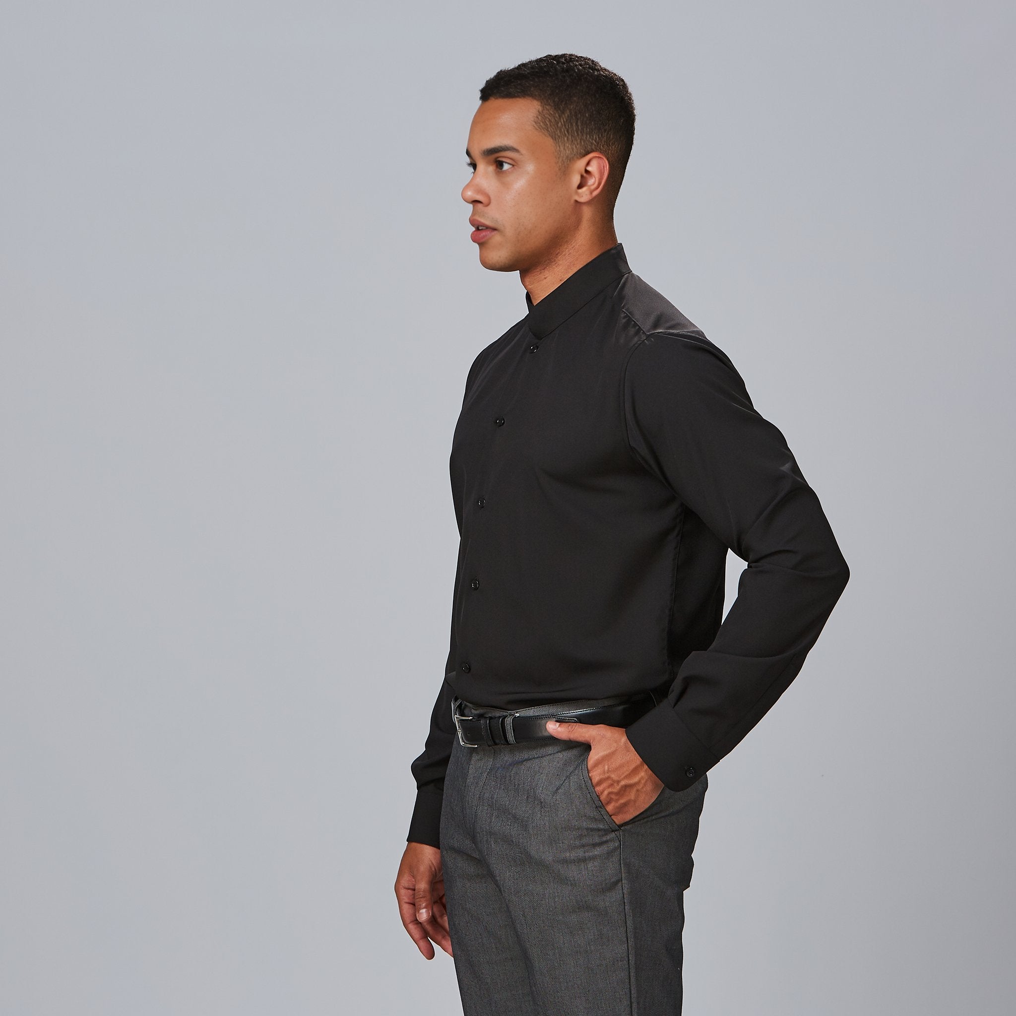 Gary's Shirts Matteo chemise slim homme 001 noir