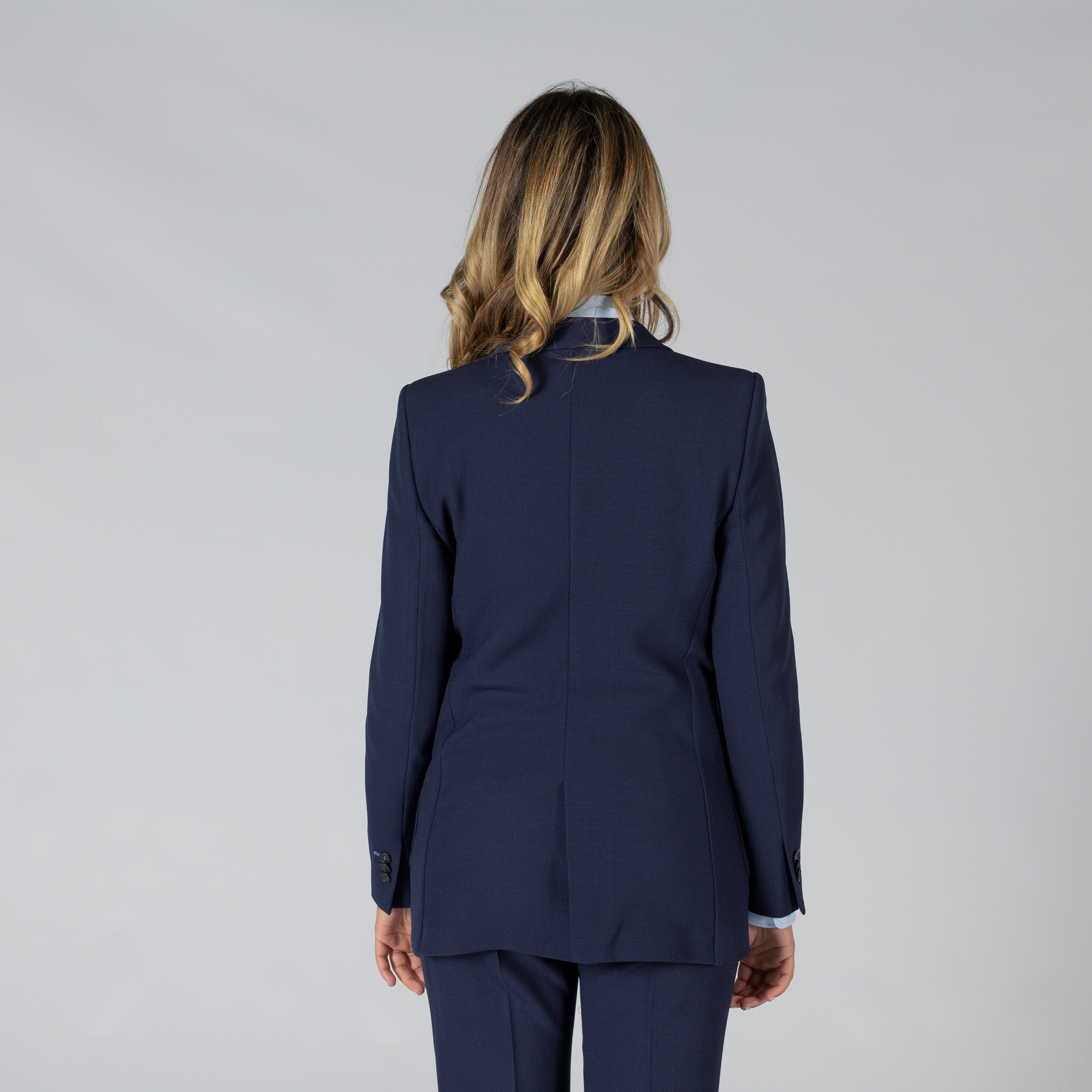 GARY'S Welfare Blazer veste tailleur femme marine laine stretch