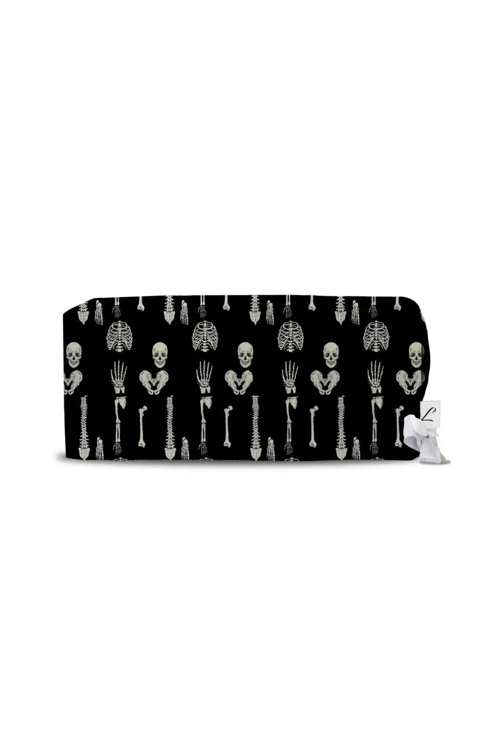 Aelin Paris calot médical noir squelettes cheveux courts polyester