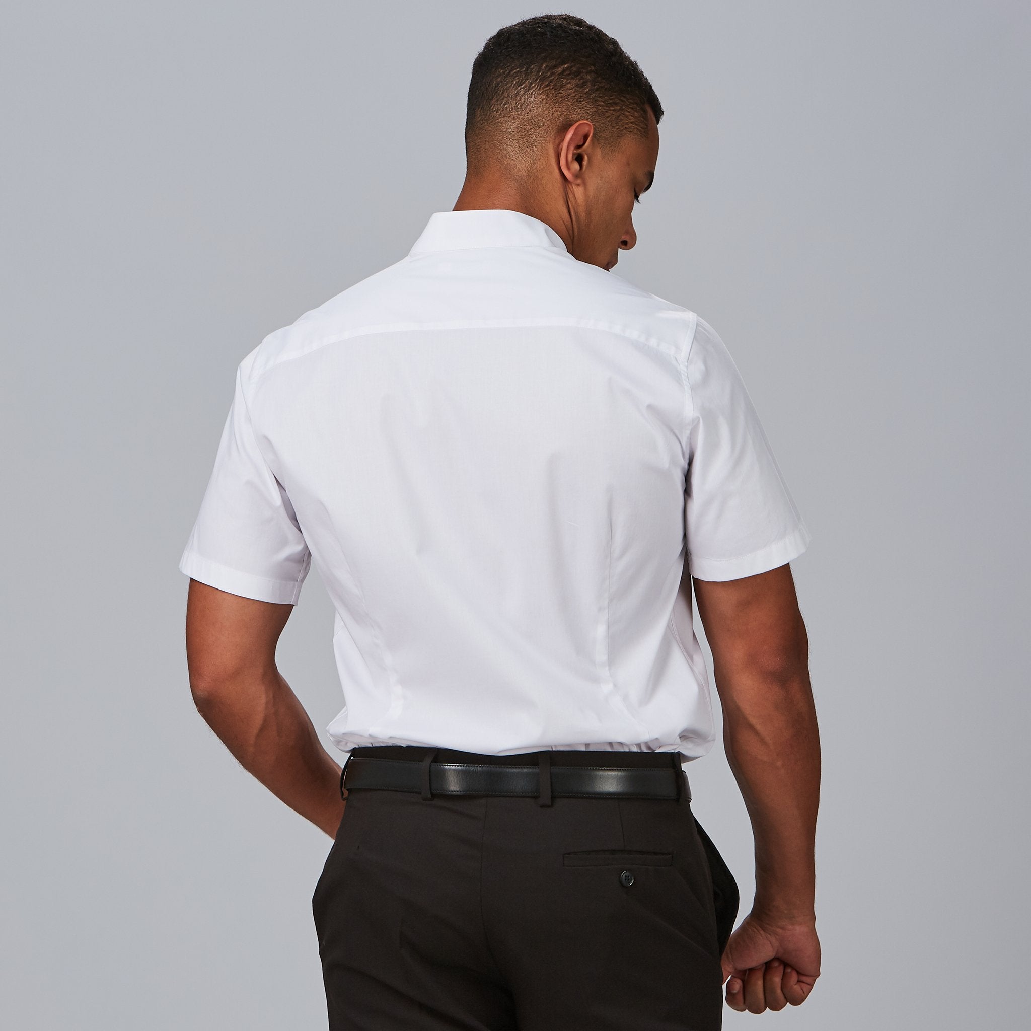 Gary's Shirts Grandad chemise homme noire manches courtes