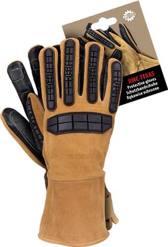 Reis RMC-Texas gants de protection cuir noir-miel XL