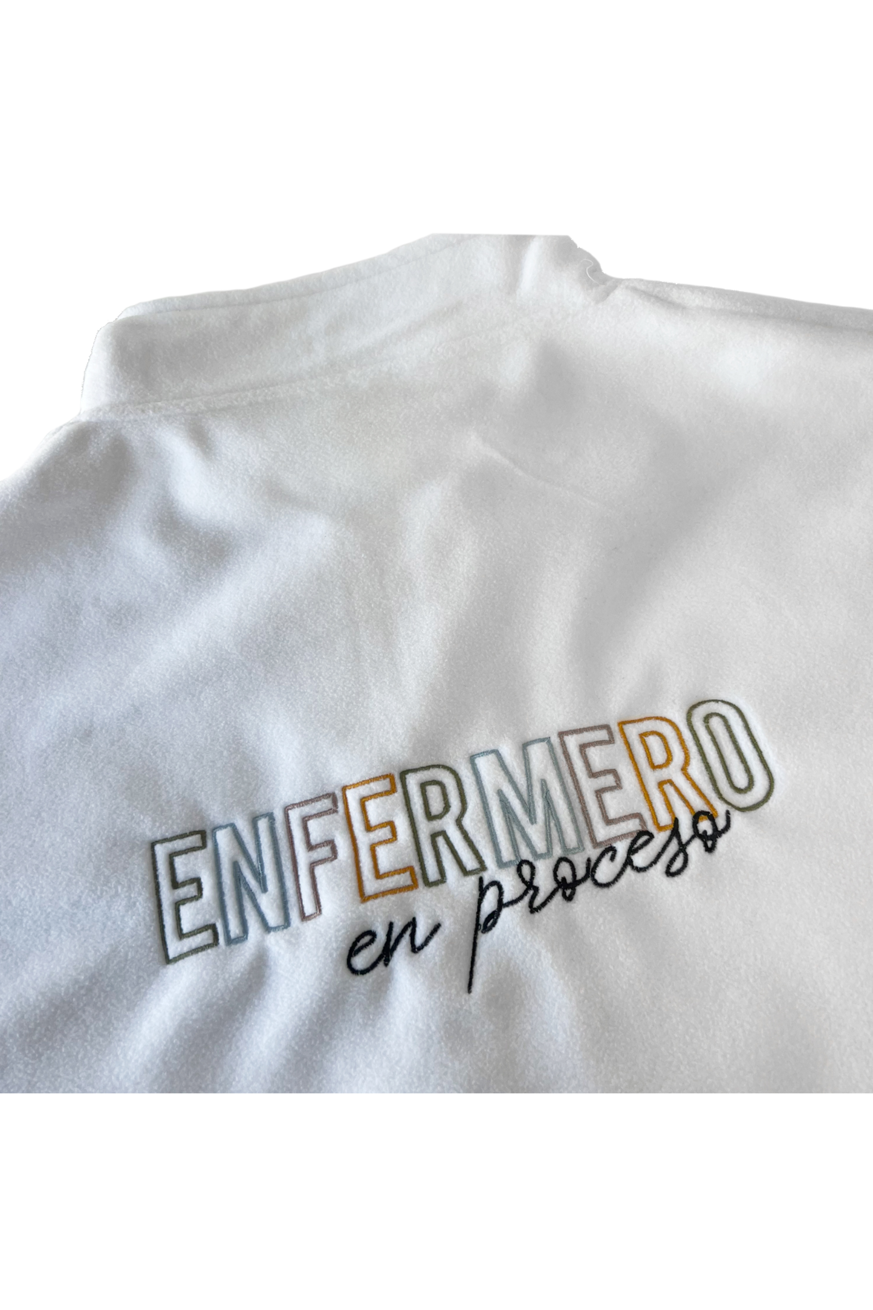 Enfermania veste polaire médicale homme blanche brodée