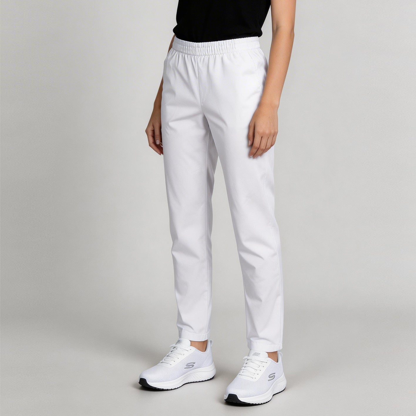 GARY'S Pants 711101 pantalon médical blanc élastique