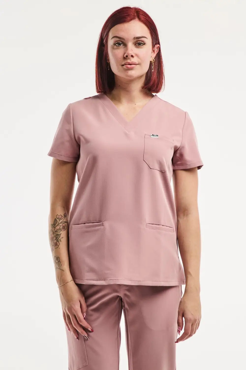 Aelin Paris Tenue Médicale Stretch Femme Rose