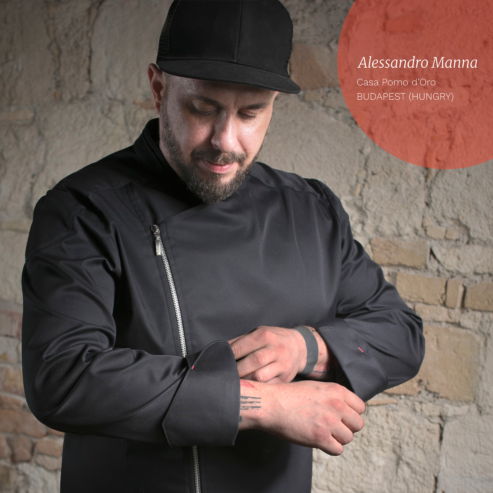 GARY'S Chef Anubis veste cuisine noire élastique