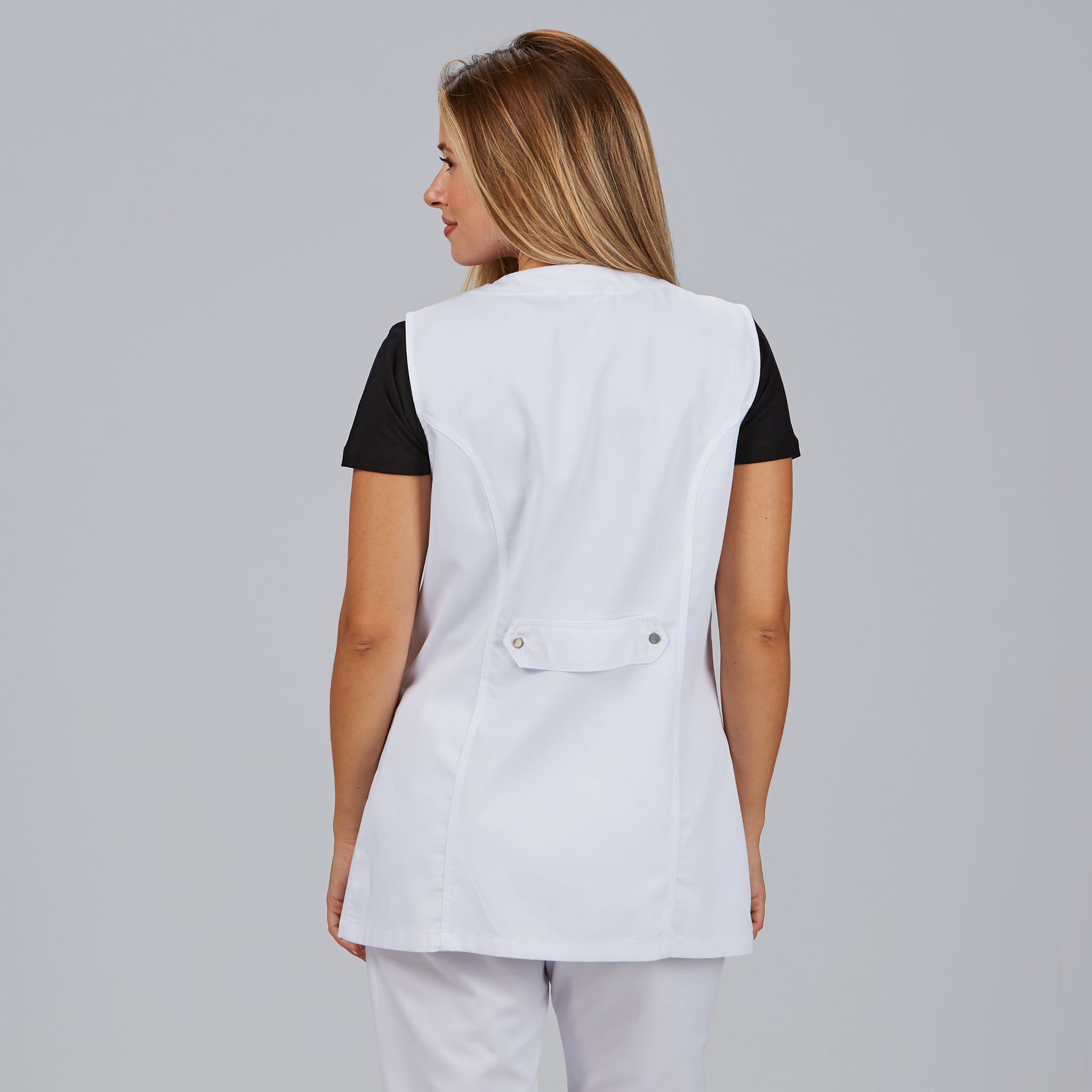 Gary's Chantal blouse femme blanche sans manches twill