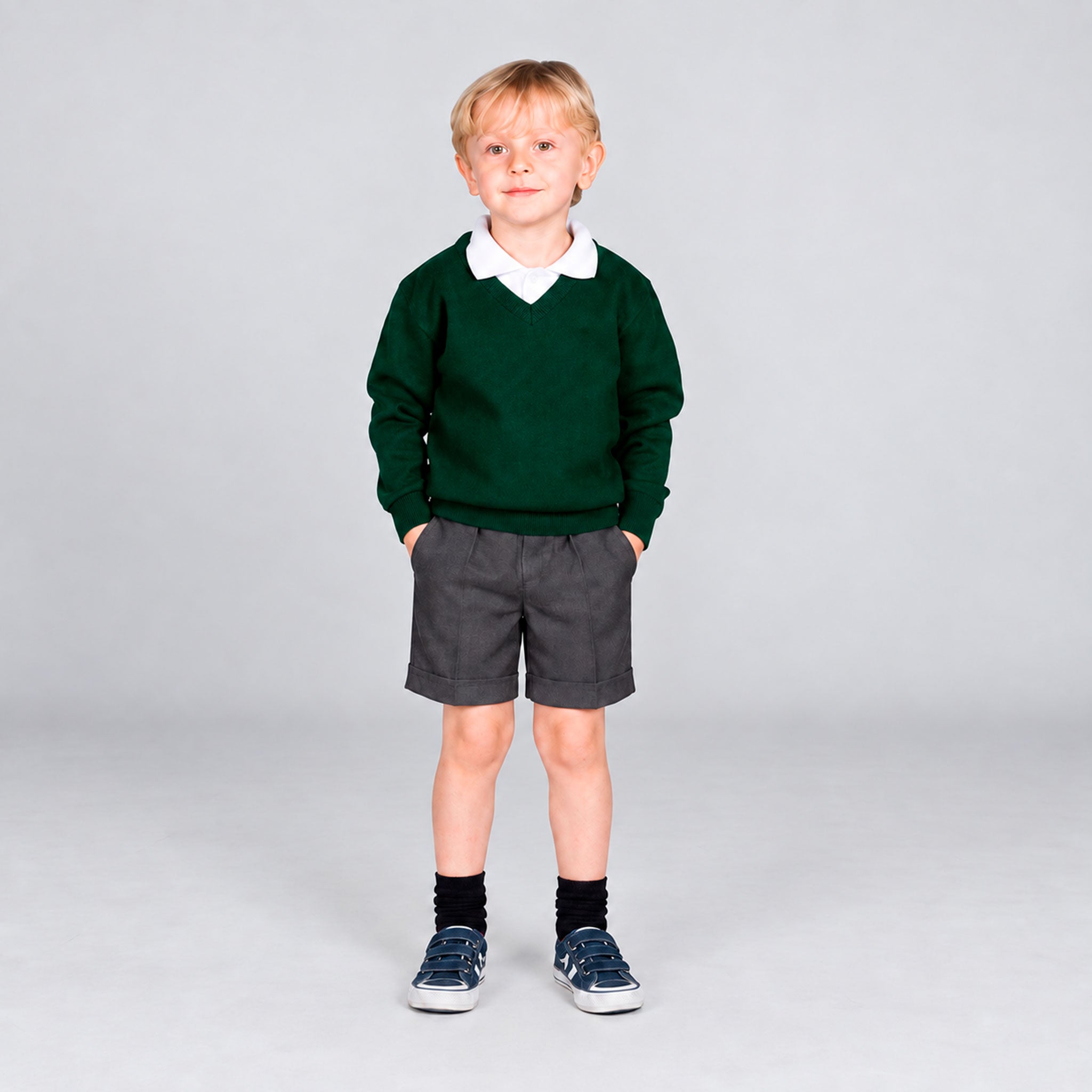 Gary's Children Pull Enfant Col V Bordeaux Acrylique