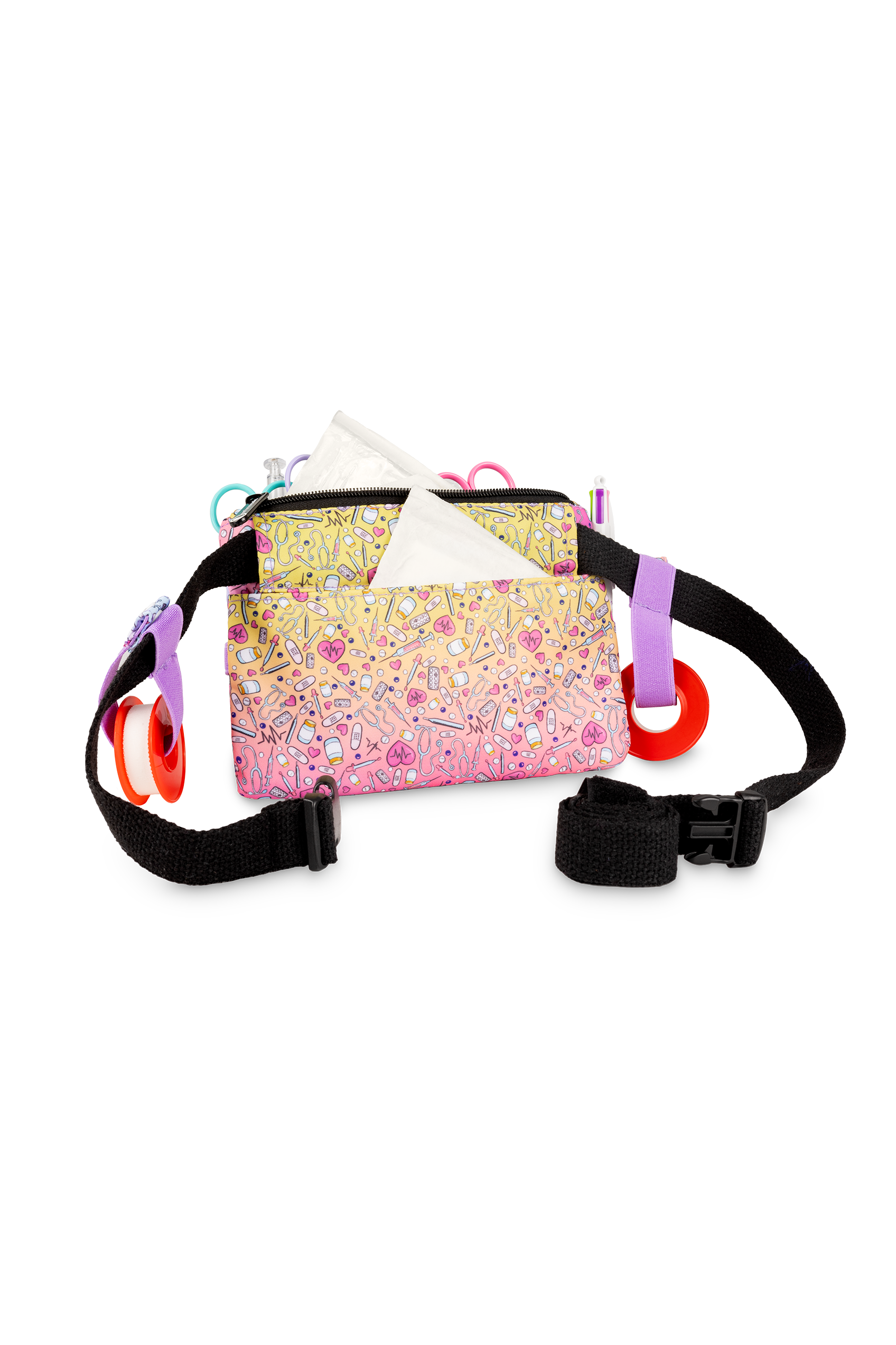 Enfermania Colorful sac banane infirmière Colorful poches multiples
