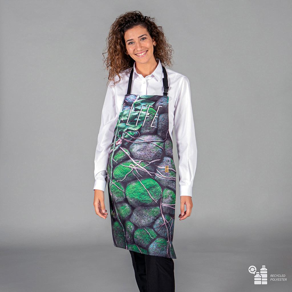 GARY'S Aprons tablier bavette imprimé recyclé 80x68 cm