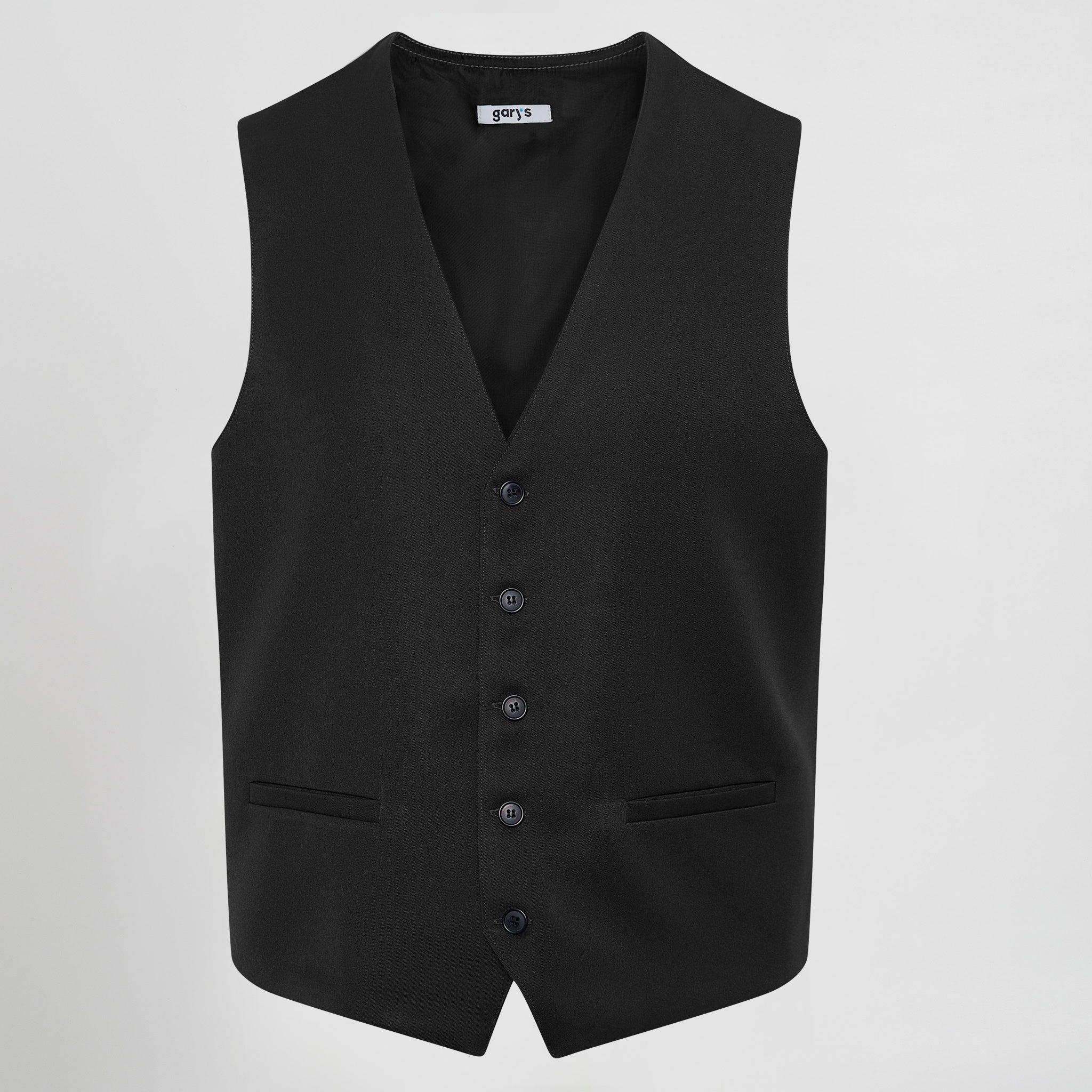 GARY'S gilet serveur homme noir polyester poches