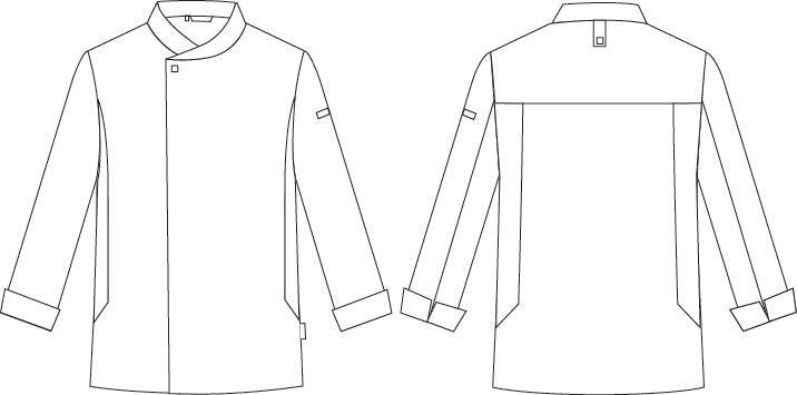 Gary's Ruiz veste cuisine bielastique gris marengo
