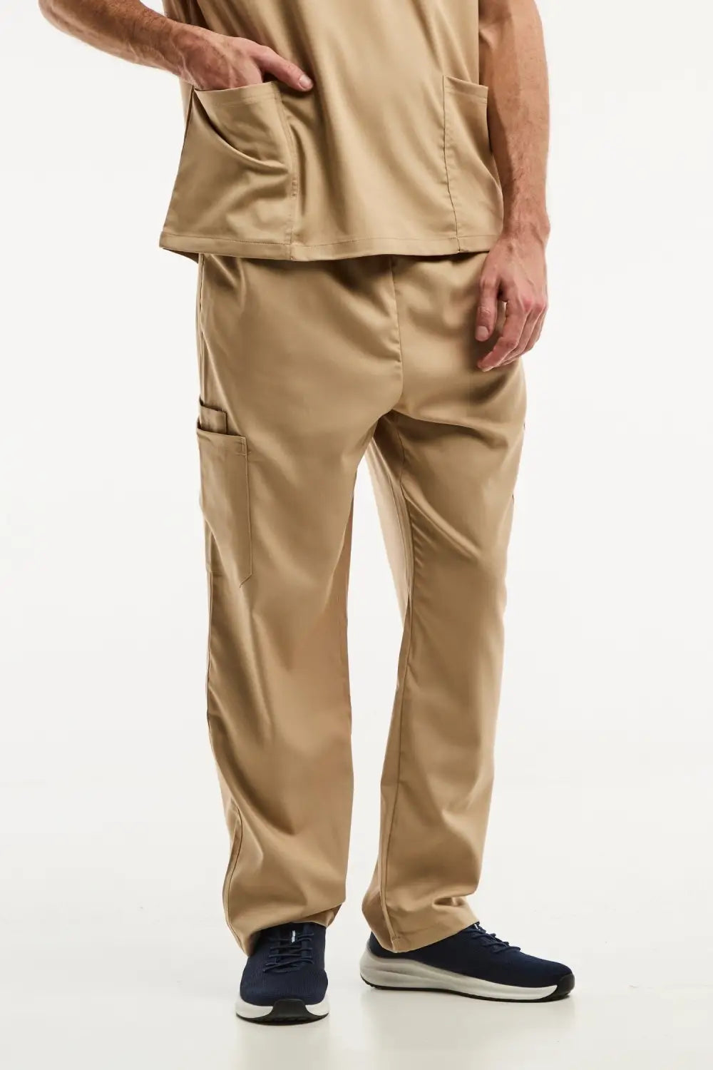 Aelin LUCA Pantalon médical homme beige clair poches