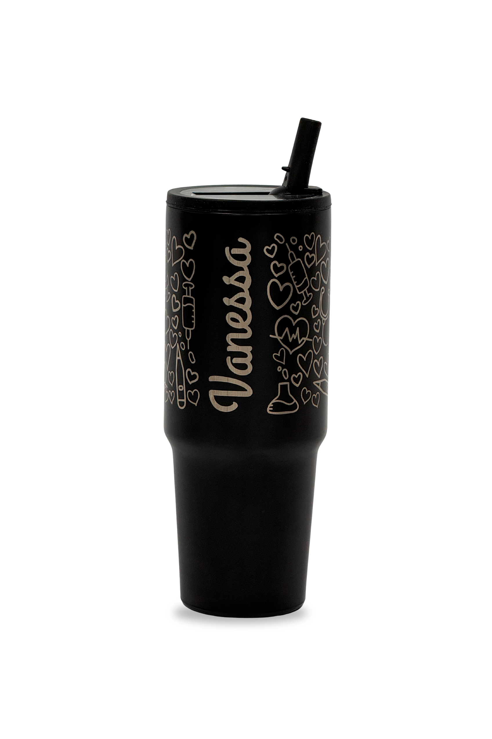 Enfermania Sweet Cake jarre thermique noire 870 ml gravée