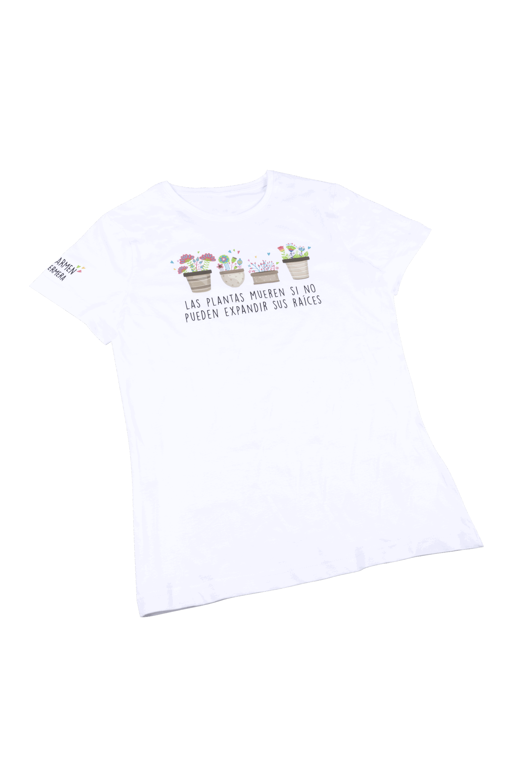 Enfermania Ropa Plantas t-shirt femme blanc S 100% coton