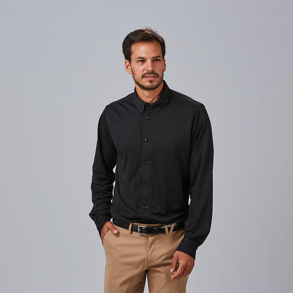 Gary's Salvatore chemise homme slim noir marine blanc