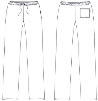 Gary's pantalon lin blanc unisexe cordon taille XS